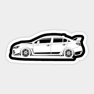 Subie classic white print Sticker